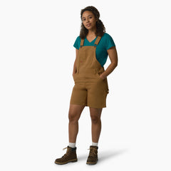 Women - Dickies Women's Relaxed Fit Bib Shortalls, 7"