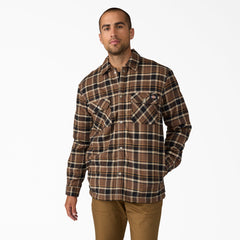Men|Sale - Dickies Water Repellent Fleece-Lined Flannel Shirt Jacket
