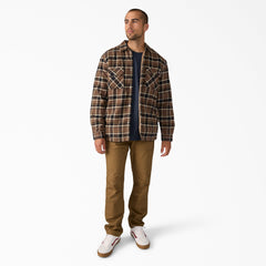 Men|Sale - Dickies Water Repellent Fleece-Lined Flannel Shirt Jacket