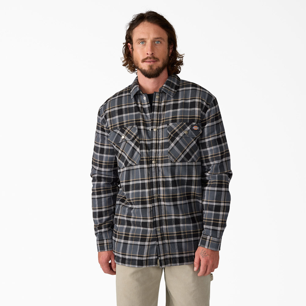 Men - Dickies Water Repellent Fleece-Lined Flannel Shirt Jacket