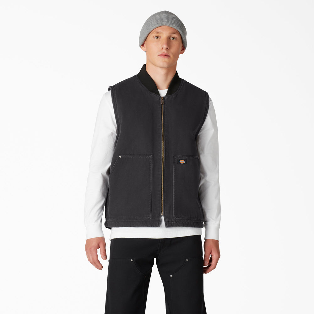 Men|Women - Dickies Stonewashed Duck High Pile Fleece Lined Vest