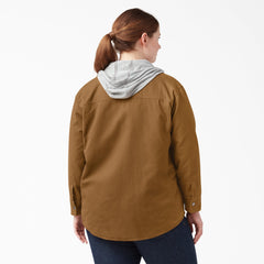 Women - Dickies Women's Plus Duck Hooded Shirt Jacket
