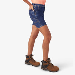 Women - Dickies Women’s Relaxed Fit Denim Carpenter Shorts, 7"