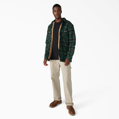 Men - Dickies Water Repellent Fleece-Lined Flannel Shirt Jacket