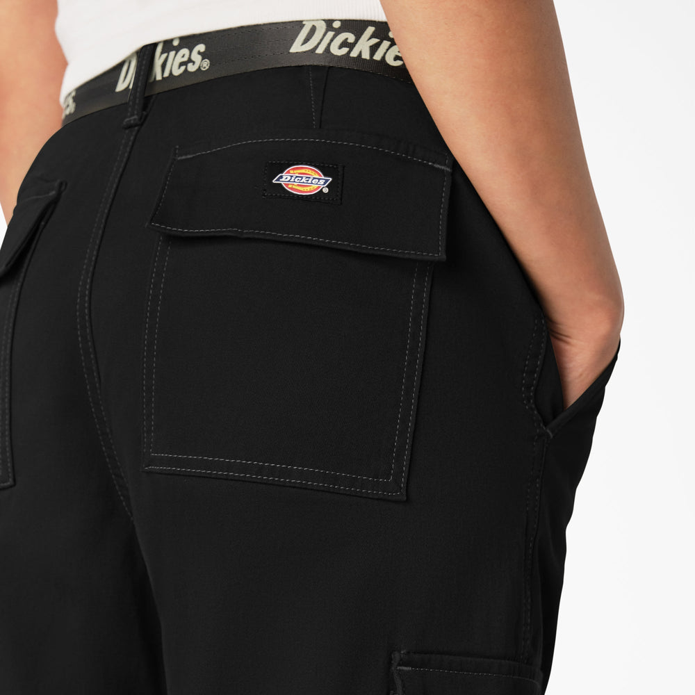 Sale - Dickies Women's Relaxed Fit Contrast Stitch Cropped Cargo Pants