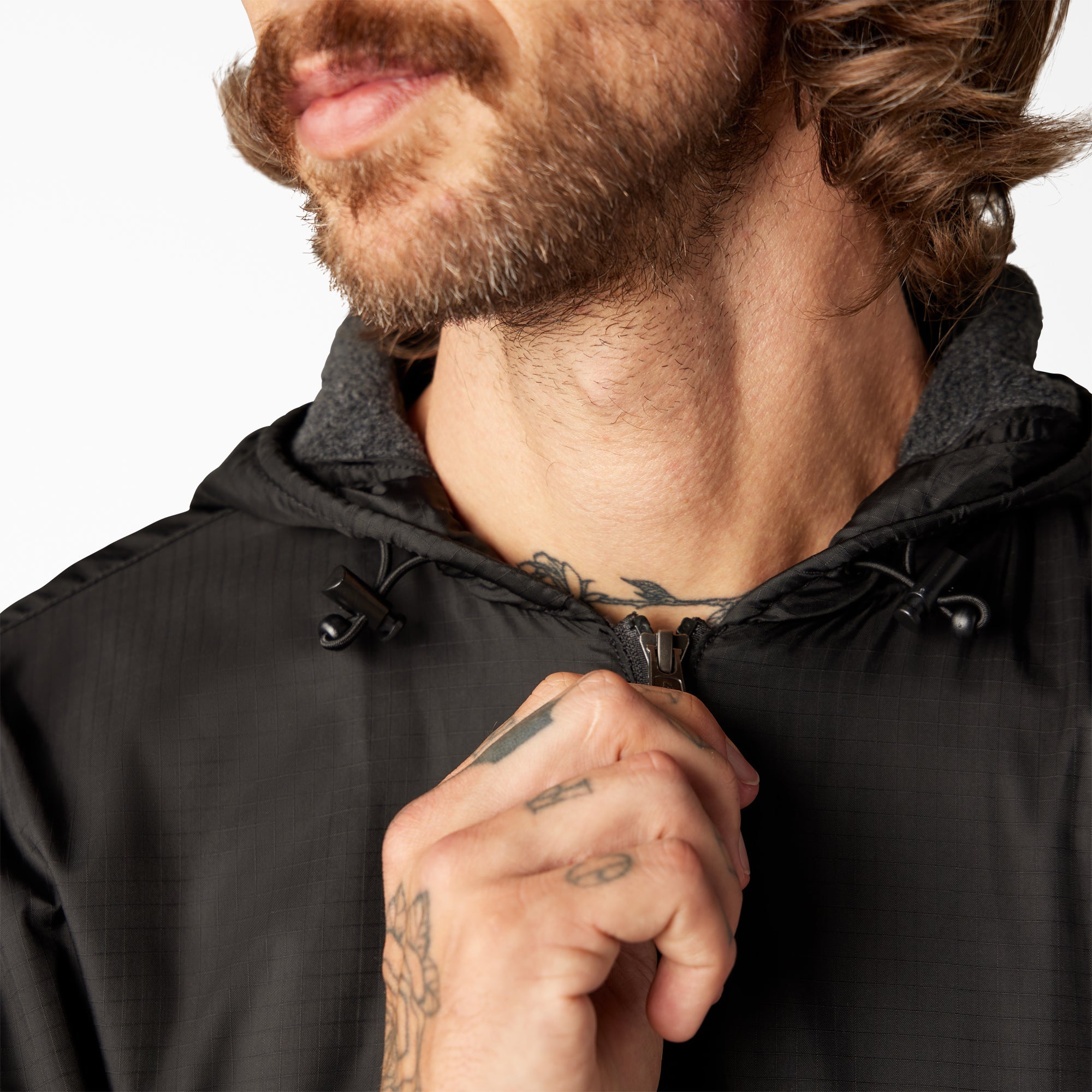 Men - Dickies Fleece Lined Nylon Hooded Jacket