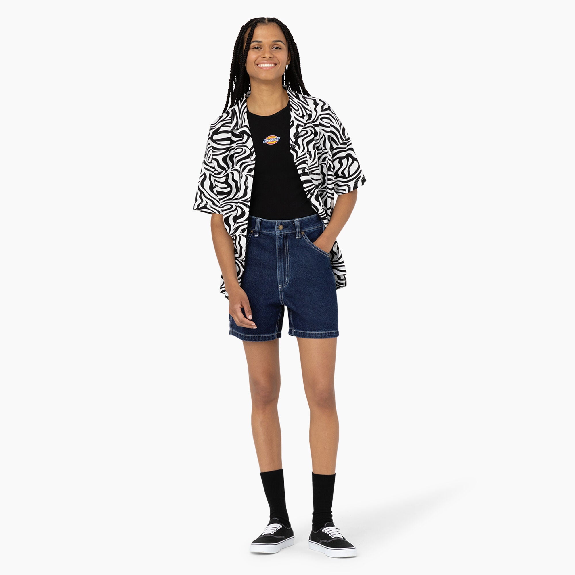 Women|Sale - Dickies Women's Carpenter Jean Shorts, 5"