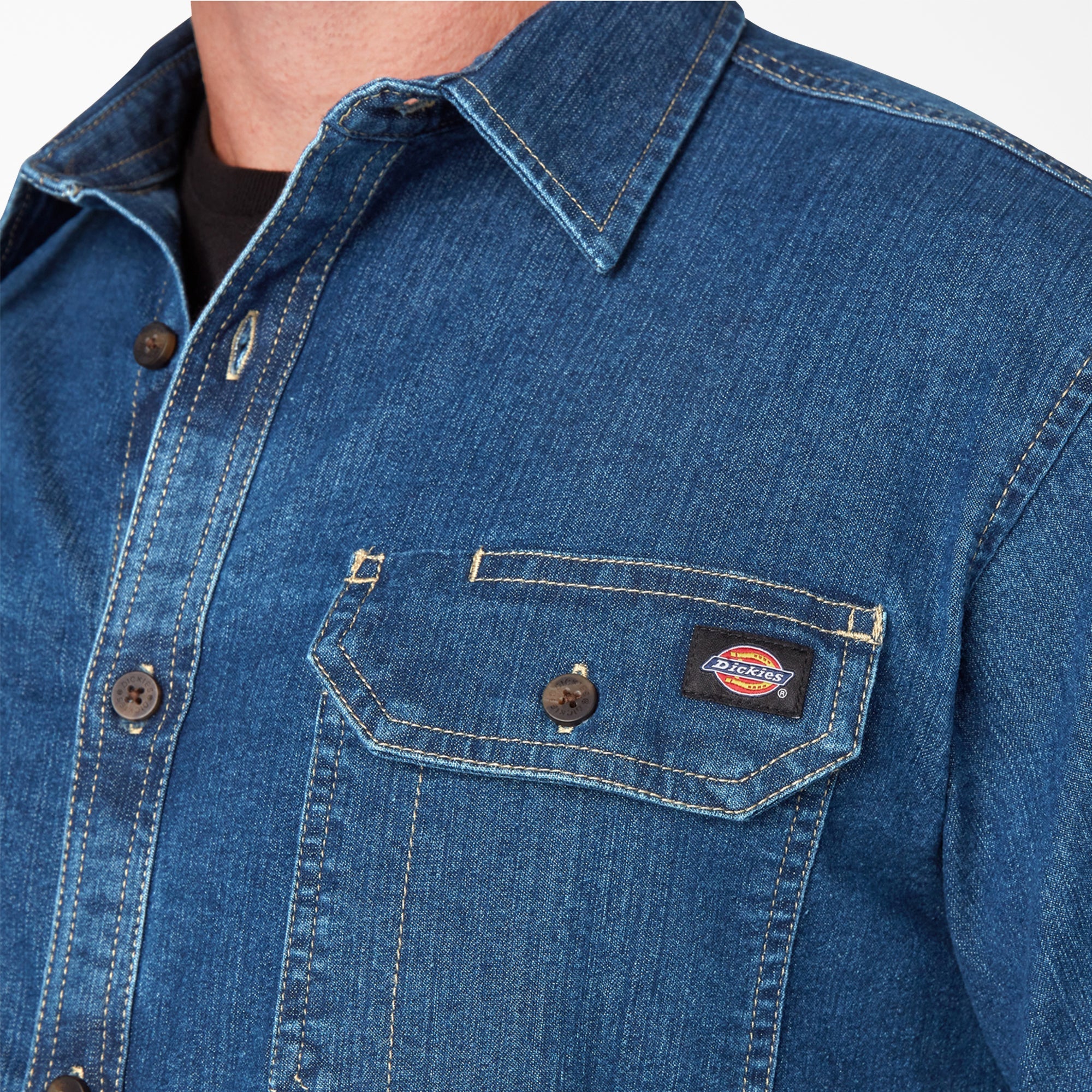 Men - Dickies FLEX Denim Long Sleeve Shirt