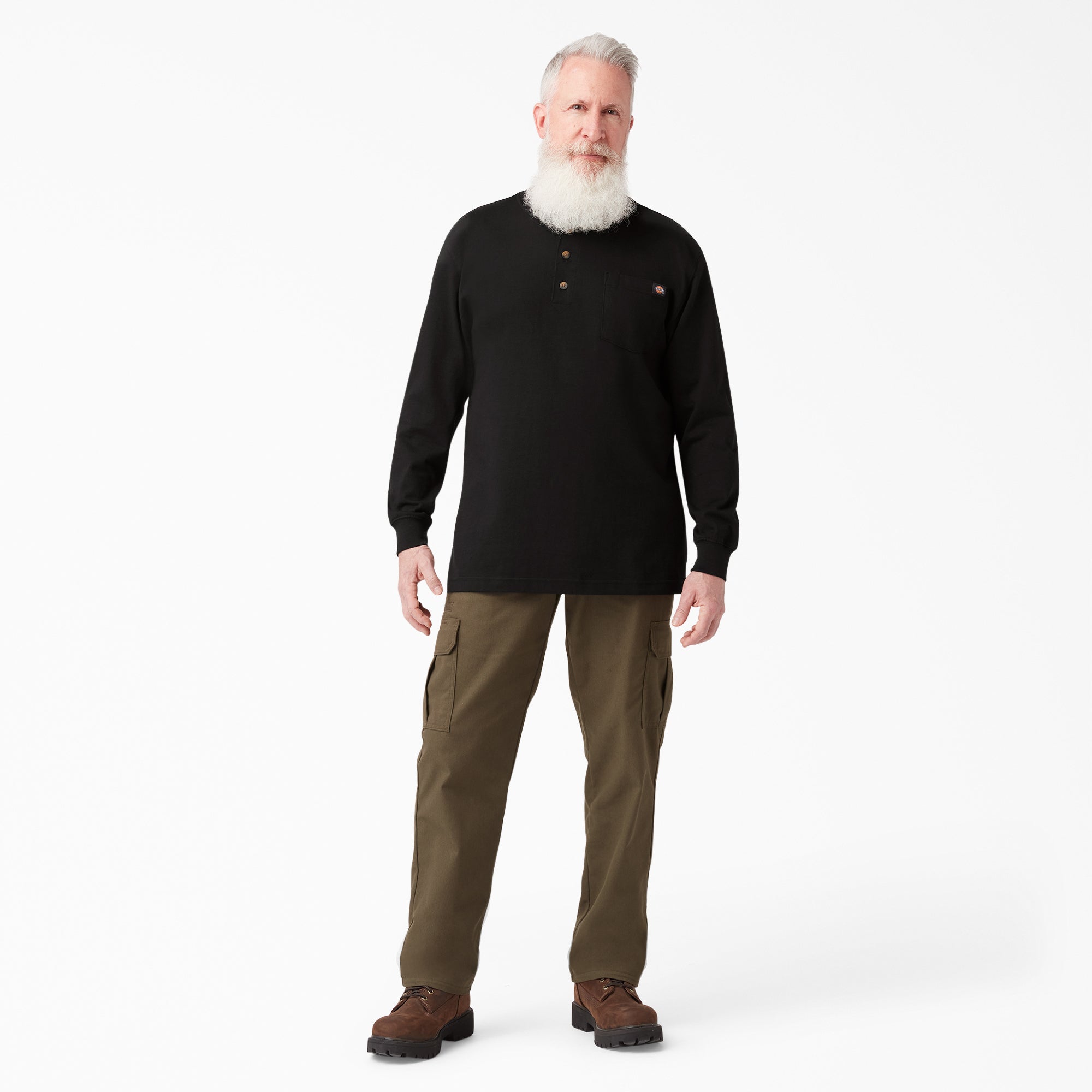 Men|Sale - Dickies Heavyweight Long Sleeve Henley T-Shirt