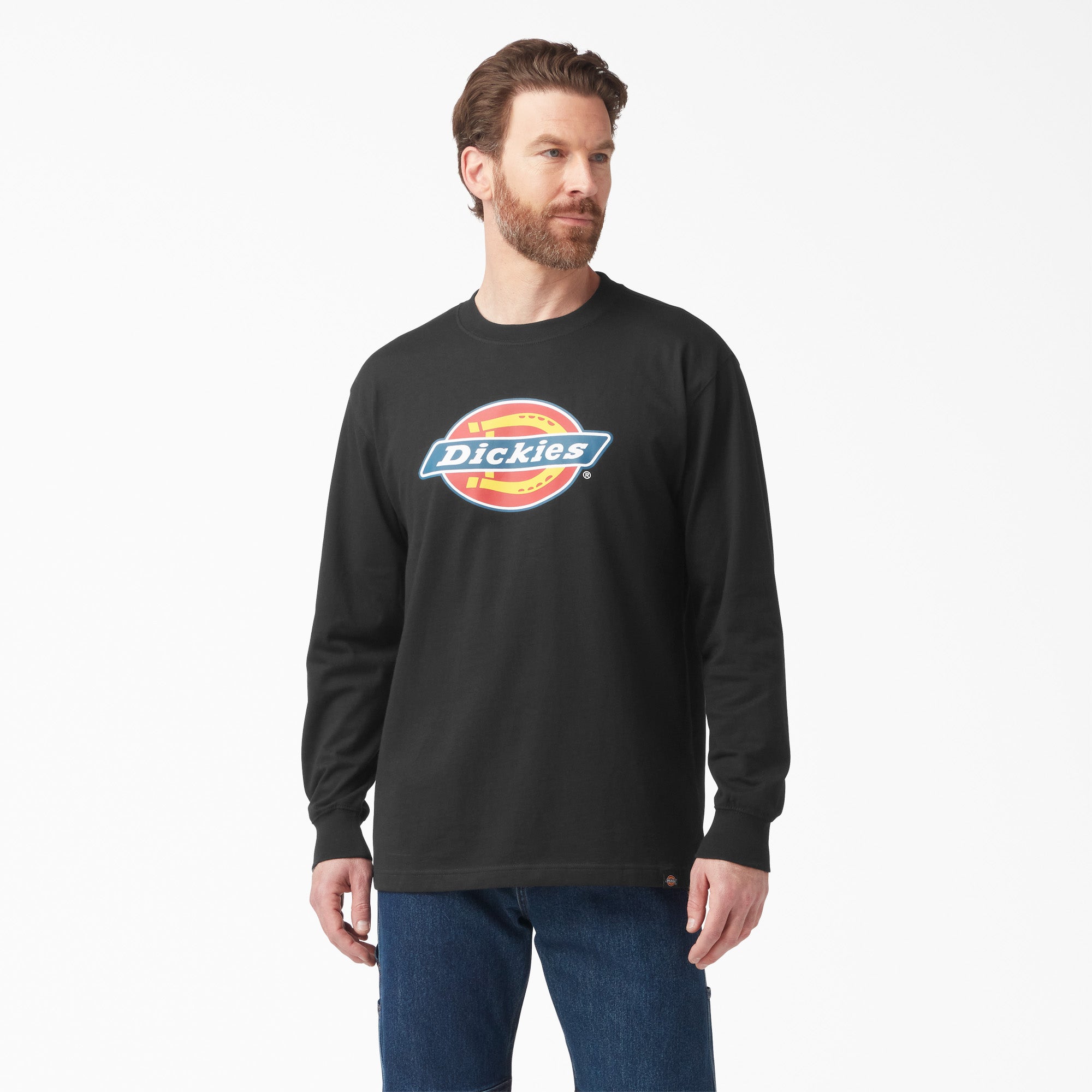 Men|Sale - Dickies Tri-Color Logo Graphic Long Sleeve T-Shirt