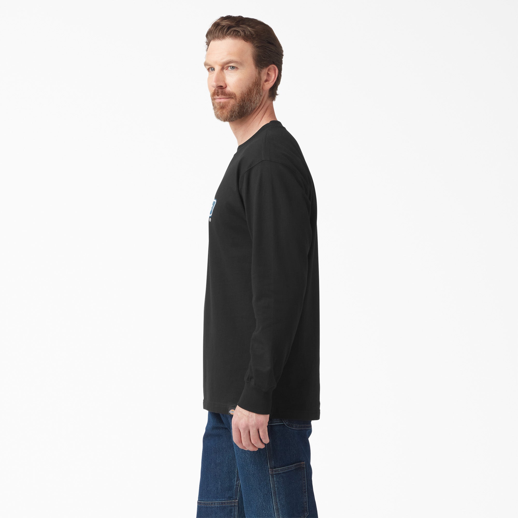 Men|Sale - Dickies Tri-Color Logo Graphic Long Sleeve T-Shirt