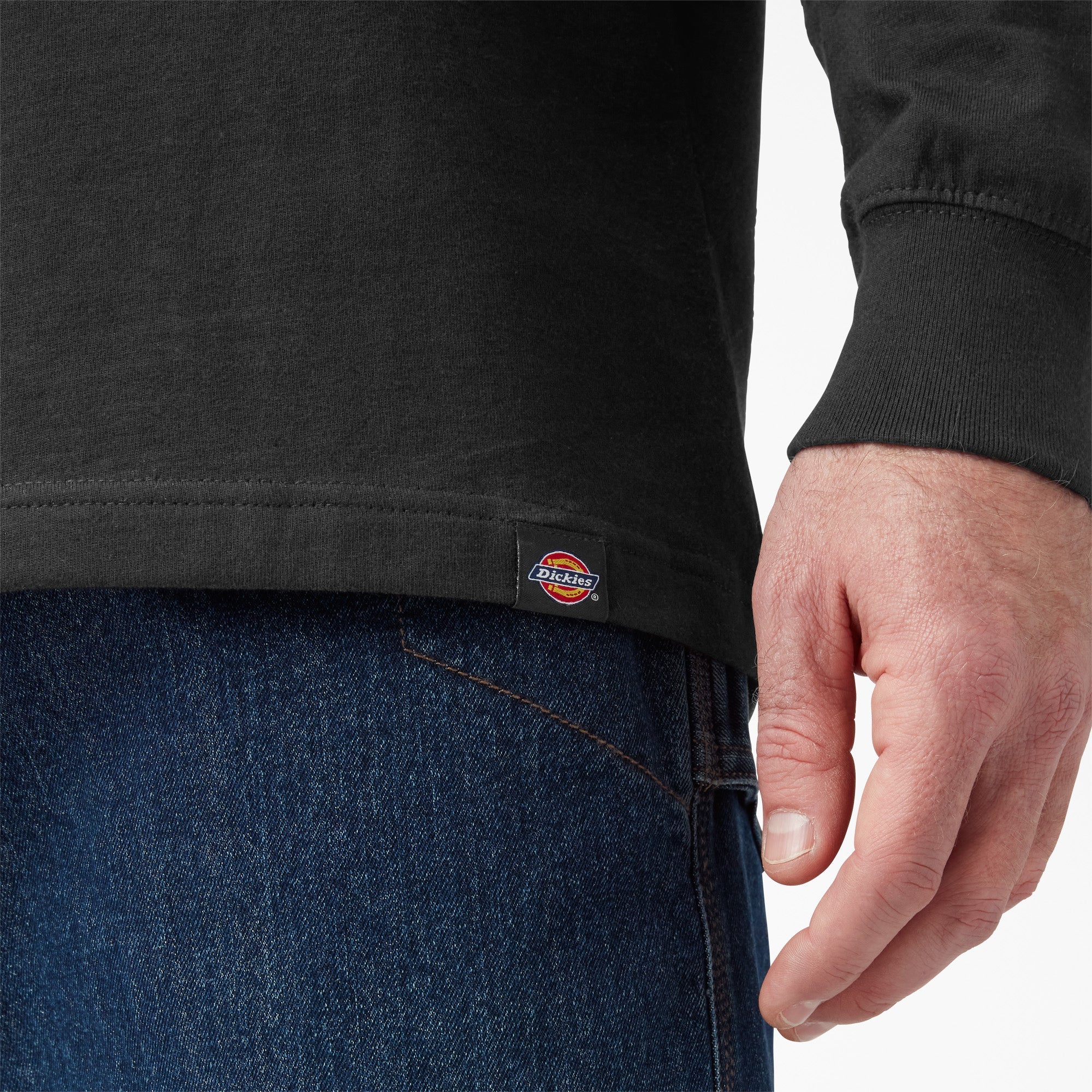 Men|Sale - Dickies Tri-Color Logo Graphic Long Sleeve T-Shirt