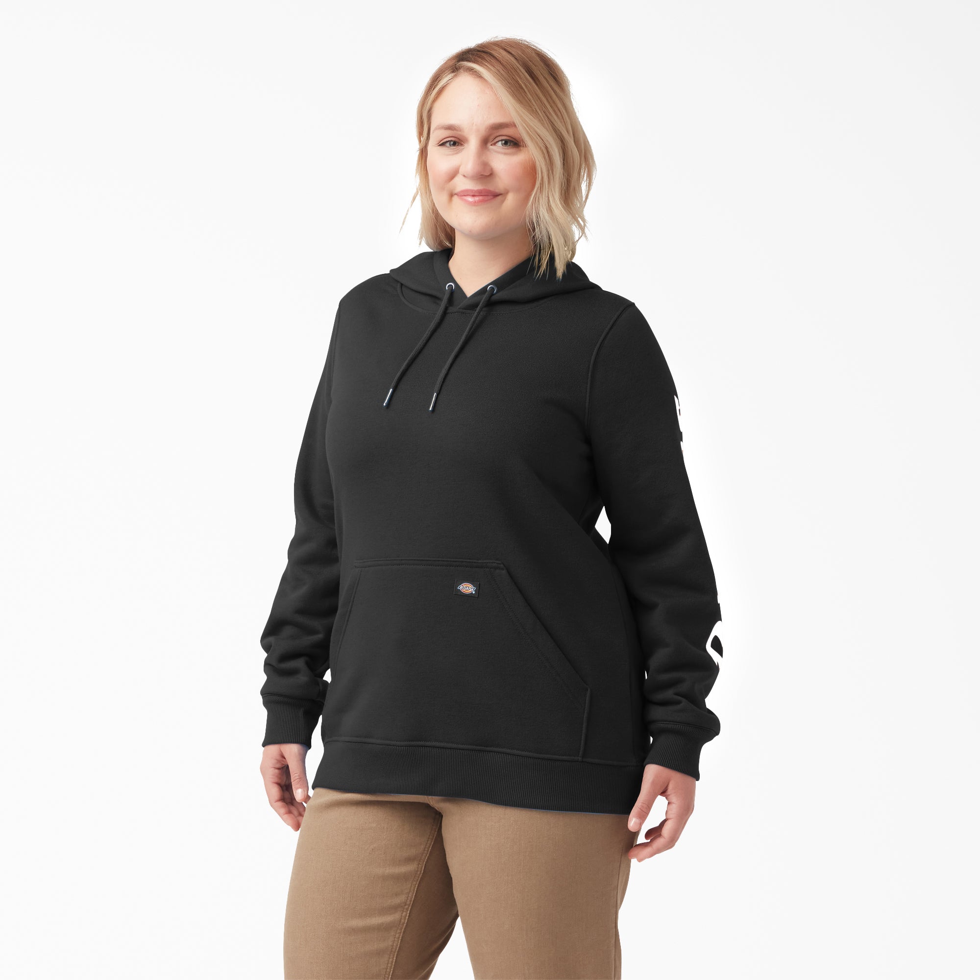 Women - Dickies Women's Plus Water Repellent Sleeve Logo Hoodie