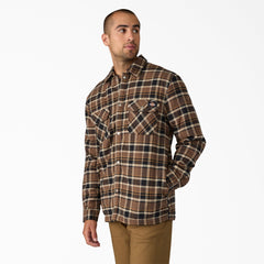 Men|Sale - Dickies Water Repellent Fleece-Lined Flannel Shirt Jacket