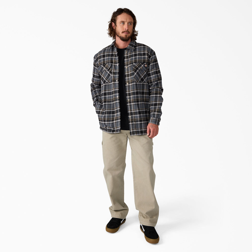 Men - Dickies Water Repellent Fleece-Lined Flannel Shirt Jacket