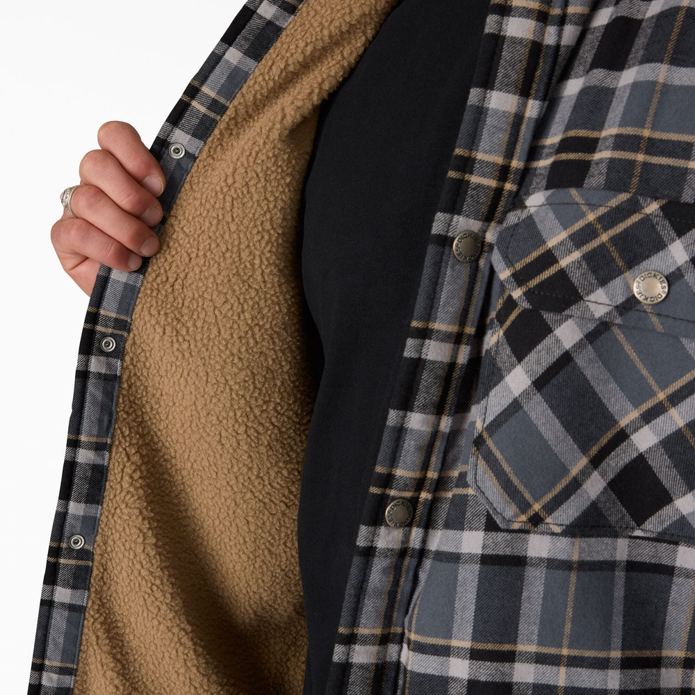 Men - Dickies Water Repellent Fleece-Lined Flannel Shirt Jacket