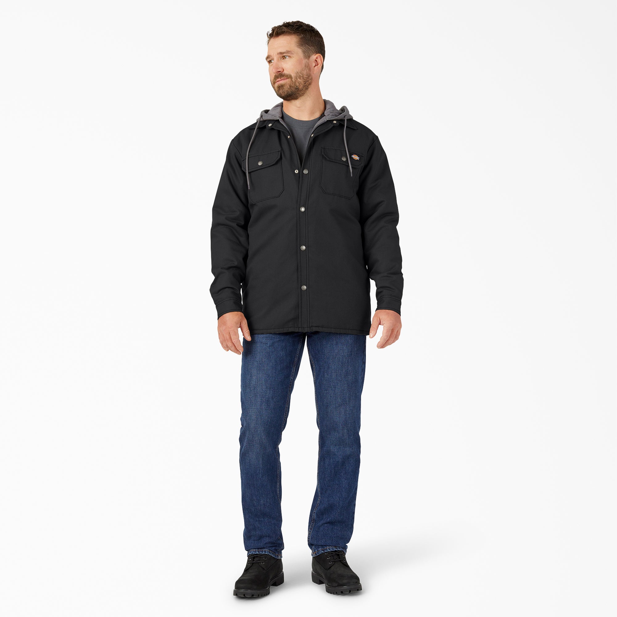 Men - Dickies Water Repellent Duck Hooded Shirt Jacket