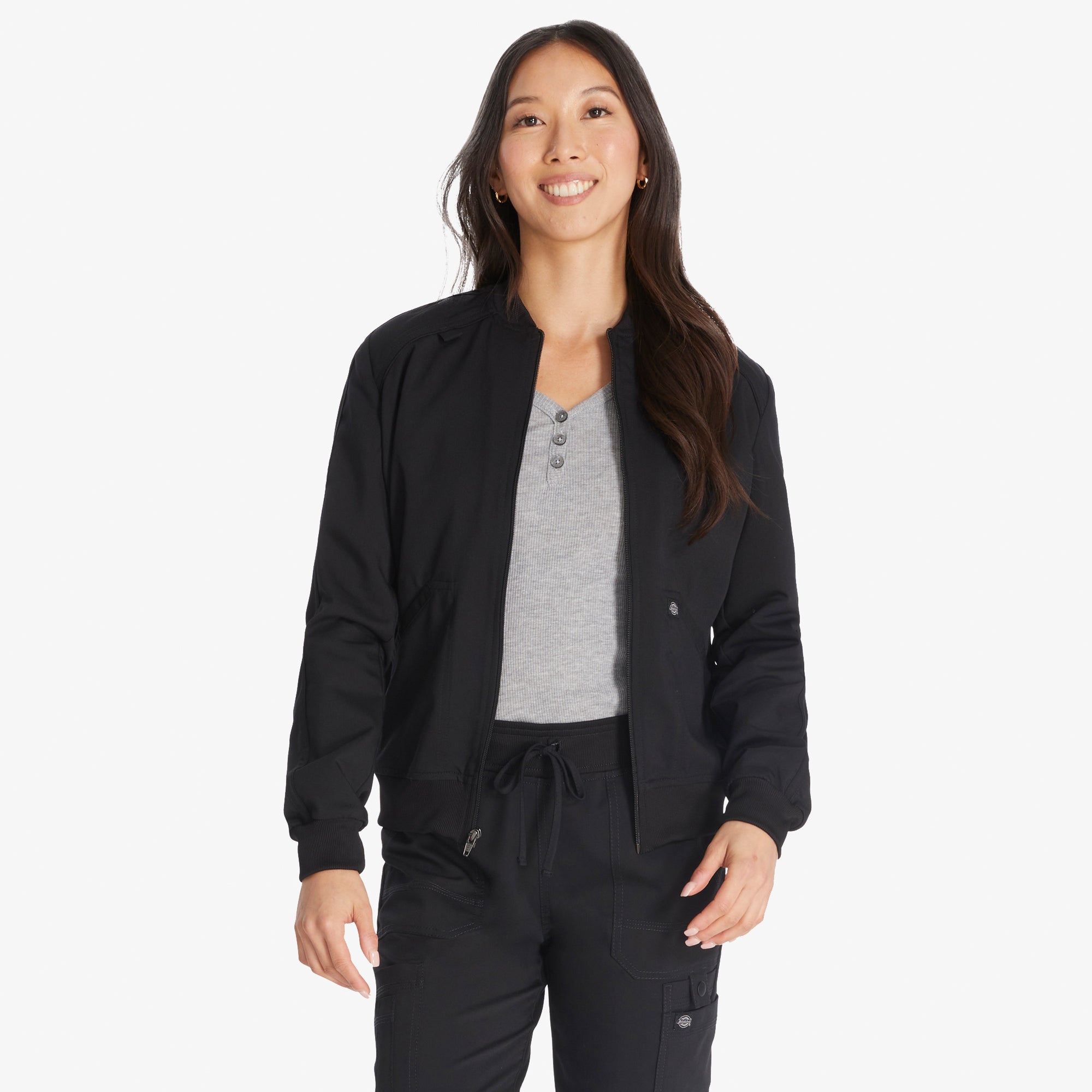Women|Sale - Dickies Women's Balance Zip Front Scrub Jacket