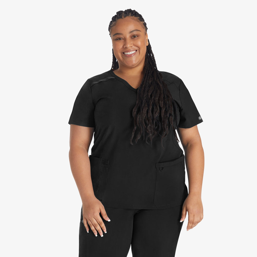 Women|Scrubs - Dickies Women's EDS Essentials Mock Wrap Scrub Top