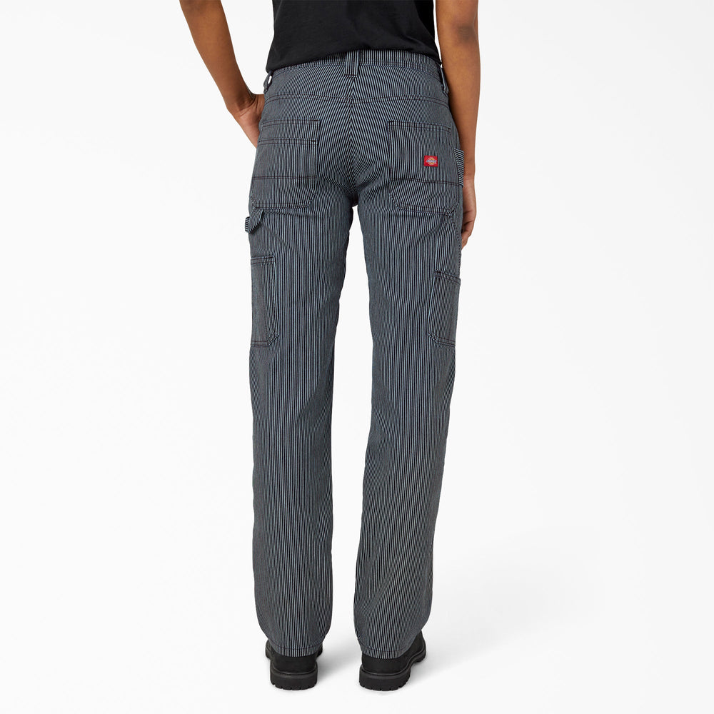 Women - Dickies Women's FLEX Relaxed Fit Hickory Stripe Carpenter Pants