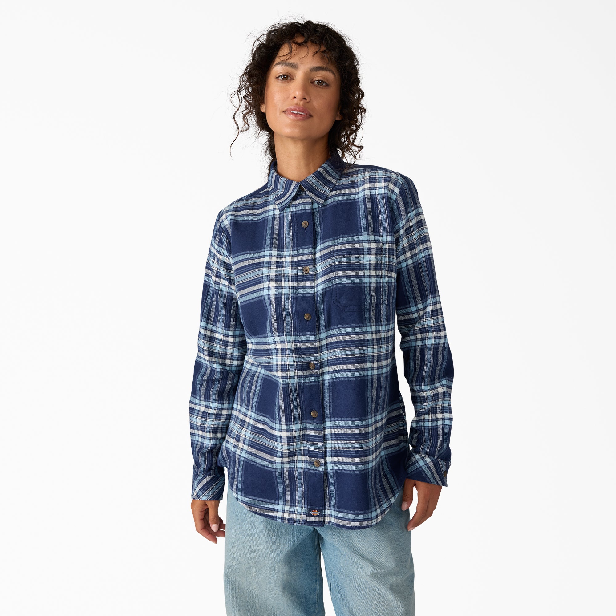 Sale - Dickies Women's Plaid Flannel Long Sleeve Shirt