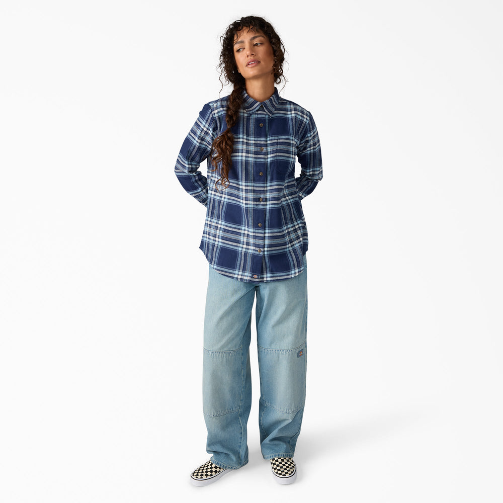 Sale - Dickies Women's Plaid Flannel Long Sleeve Shirt