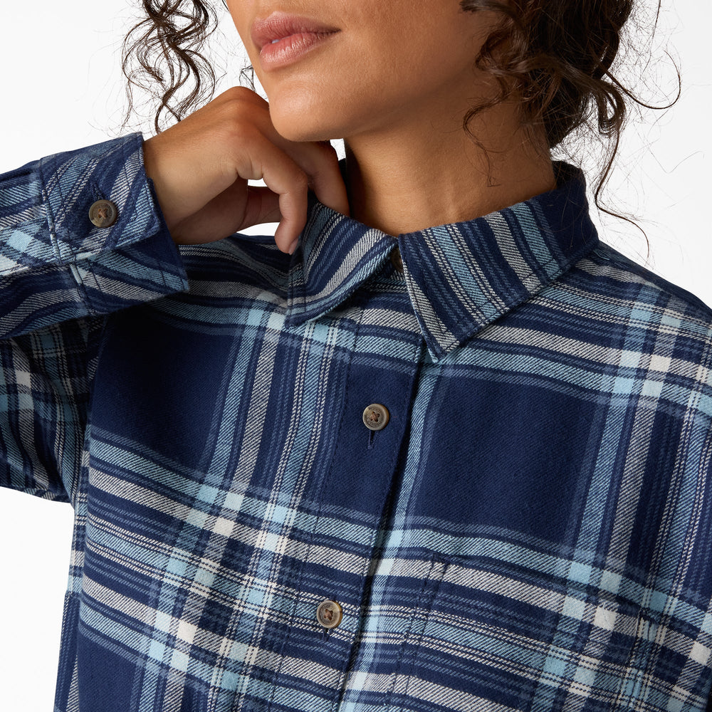 Sale - Dickies Women's Plaid Flannel Long Sleeve Shirt