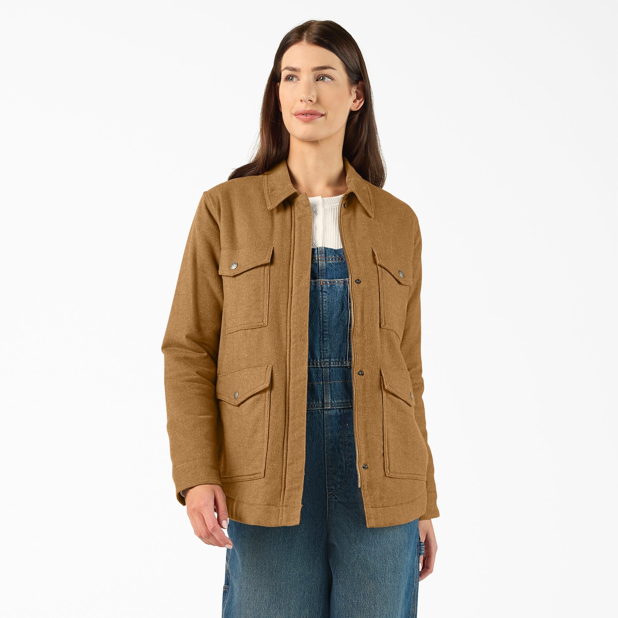 Sale - Dickies Women’s Fleece Lined Flannel Chore Coat