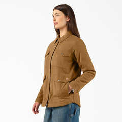 Sale - Dickies Women’s Fleece Lined Flannel Chore Coat
