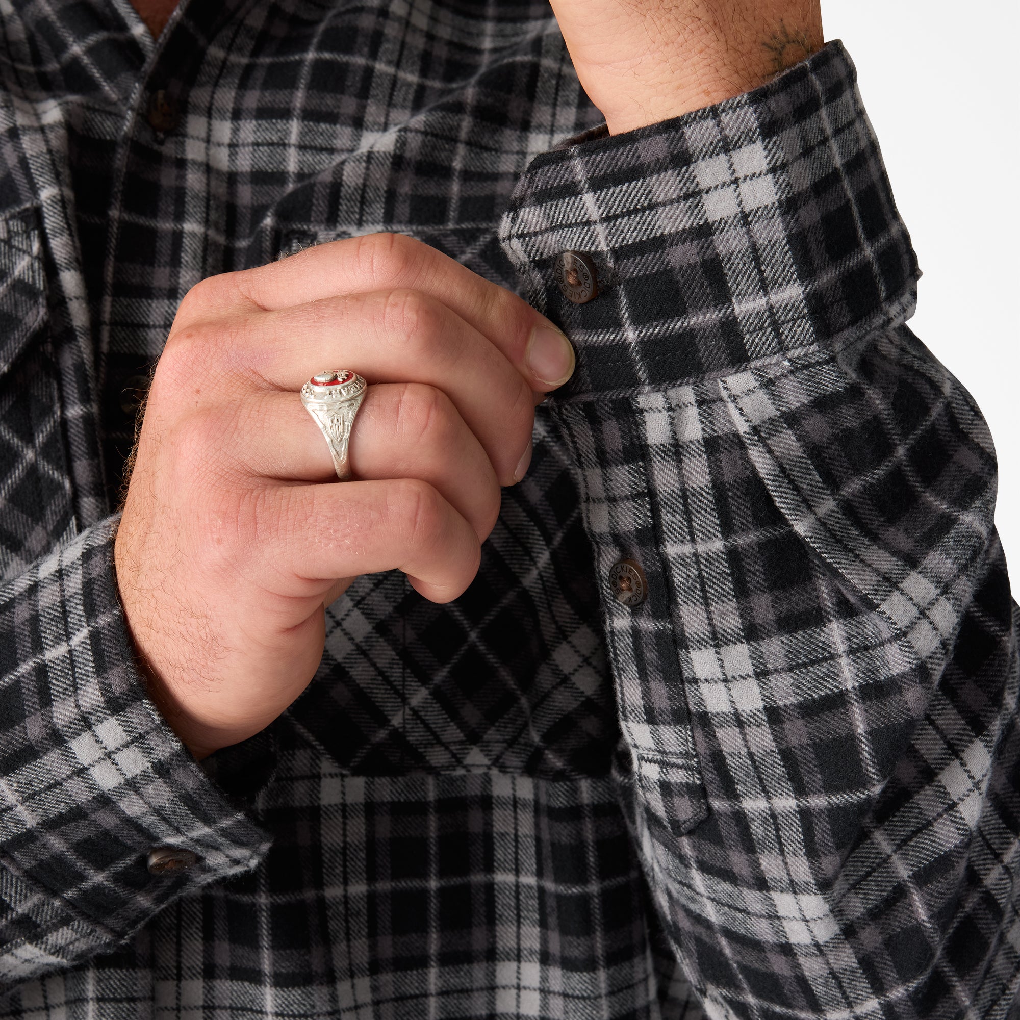 Men - Dickies Long Sleeve Flannel Work Shirt