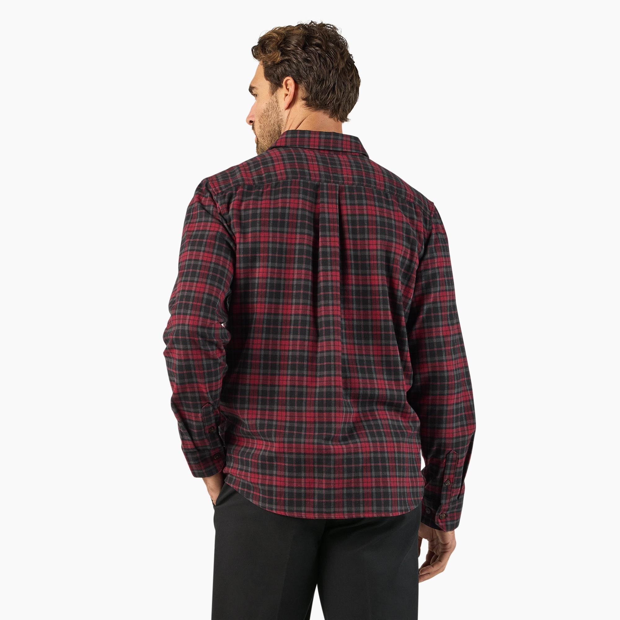 Men - Dickies Long Sleeve Flannel Work Shirt