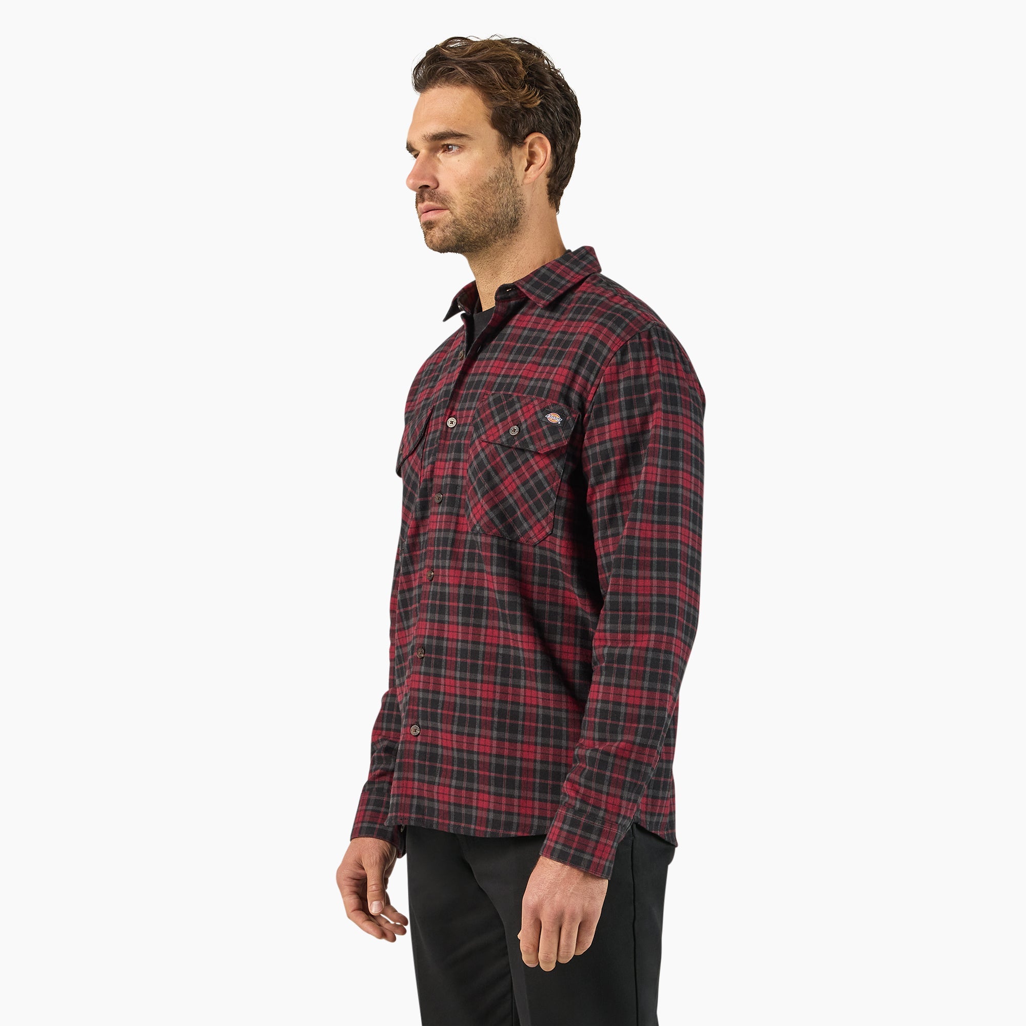 Men - Dickies Long Sleeve Flannel Work Shirt