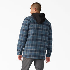 Men - Dickies Water Repellent Flannel Hooded Shirt Jacket