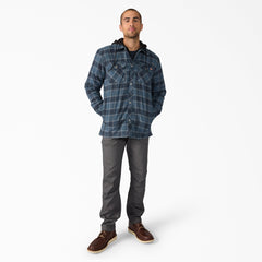 Men - Dickies Water Repellent Flannel Hooded Shirt Jacket