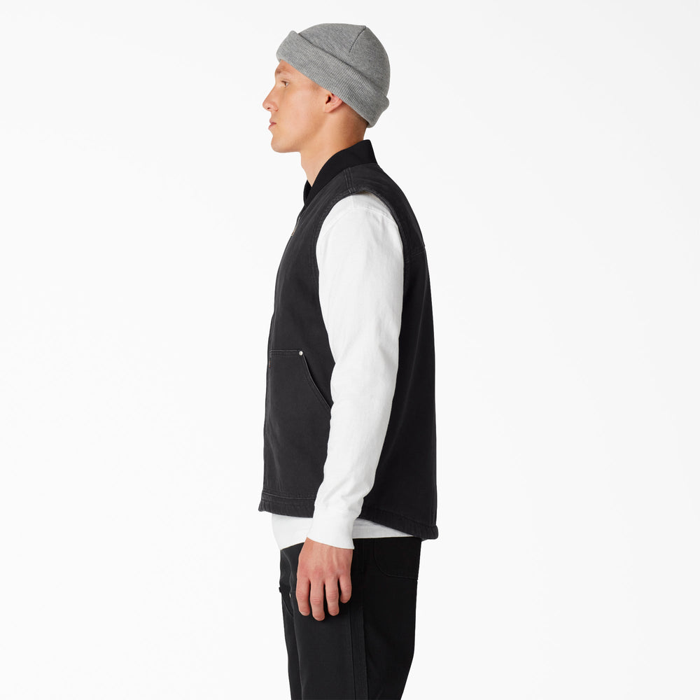 Men|Women - Dickies Stonewashed Duck High Pile Fleece Lined Vest