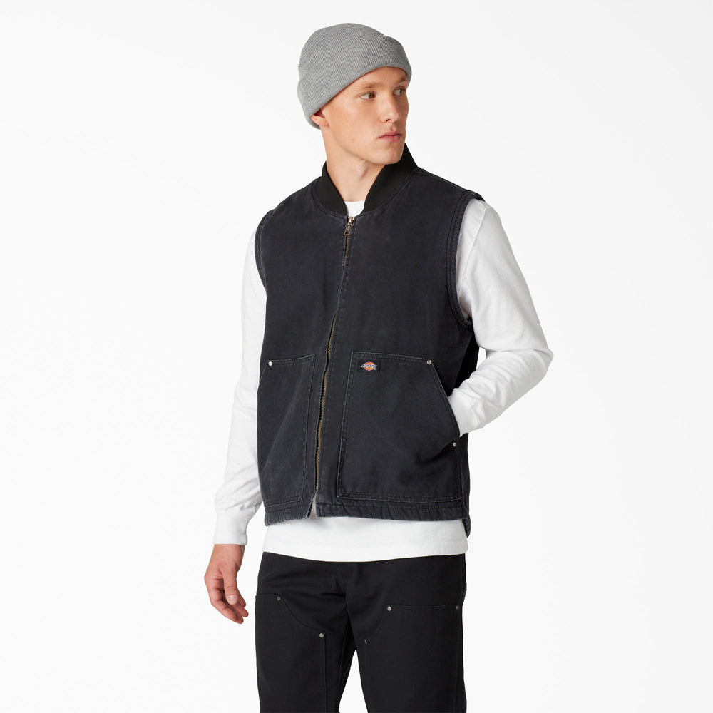 Men|Women - Dickies Stonewashed Duck High Pile Fleece Lined Vest