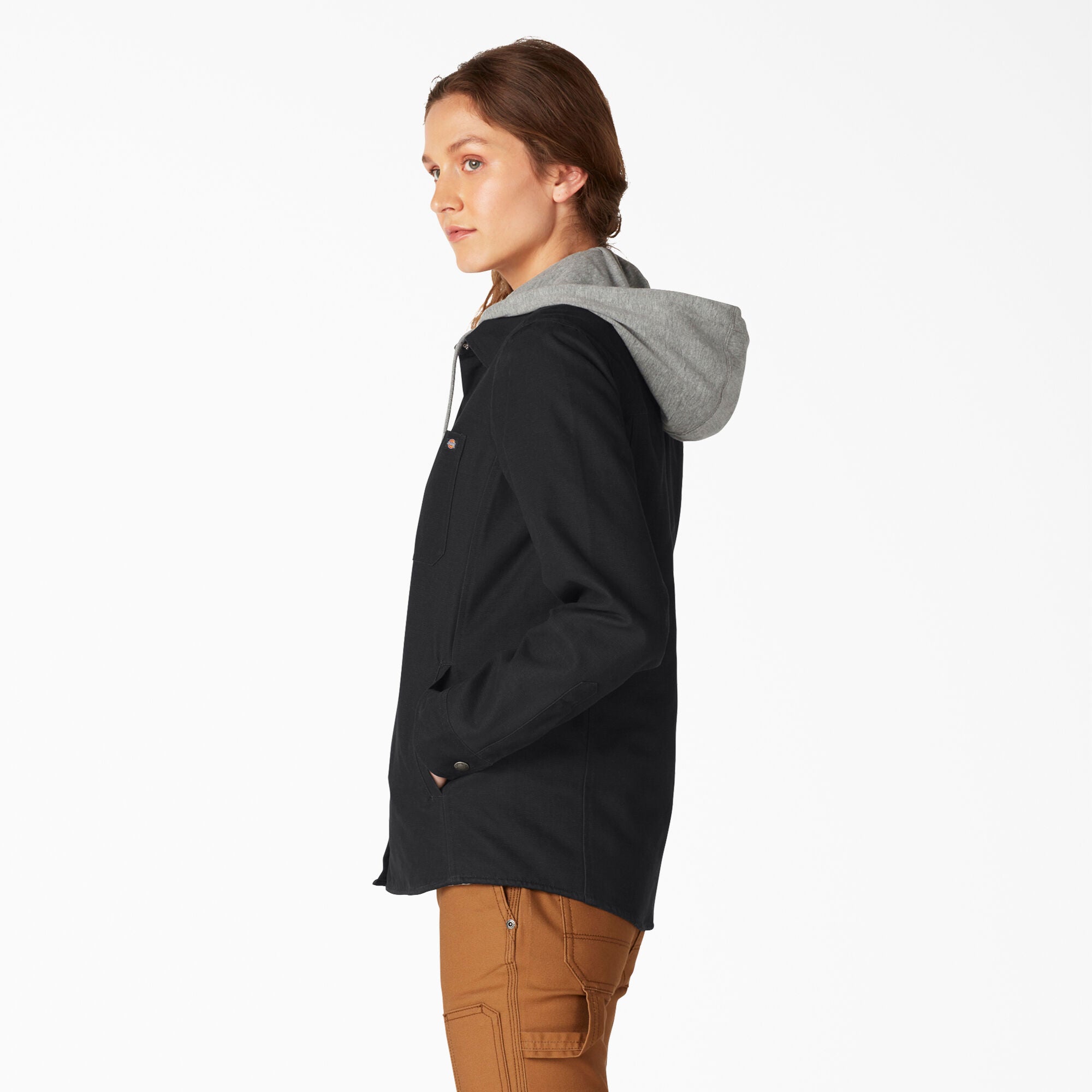 Women|Scrubs - Dickies Women's Duck Hooded Shirt Jacket