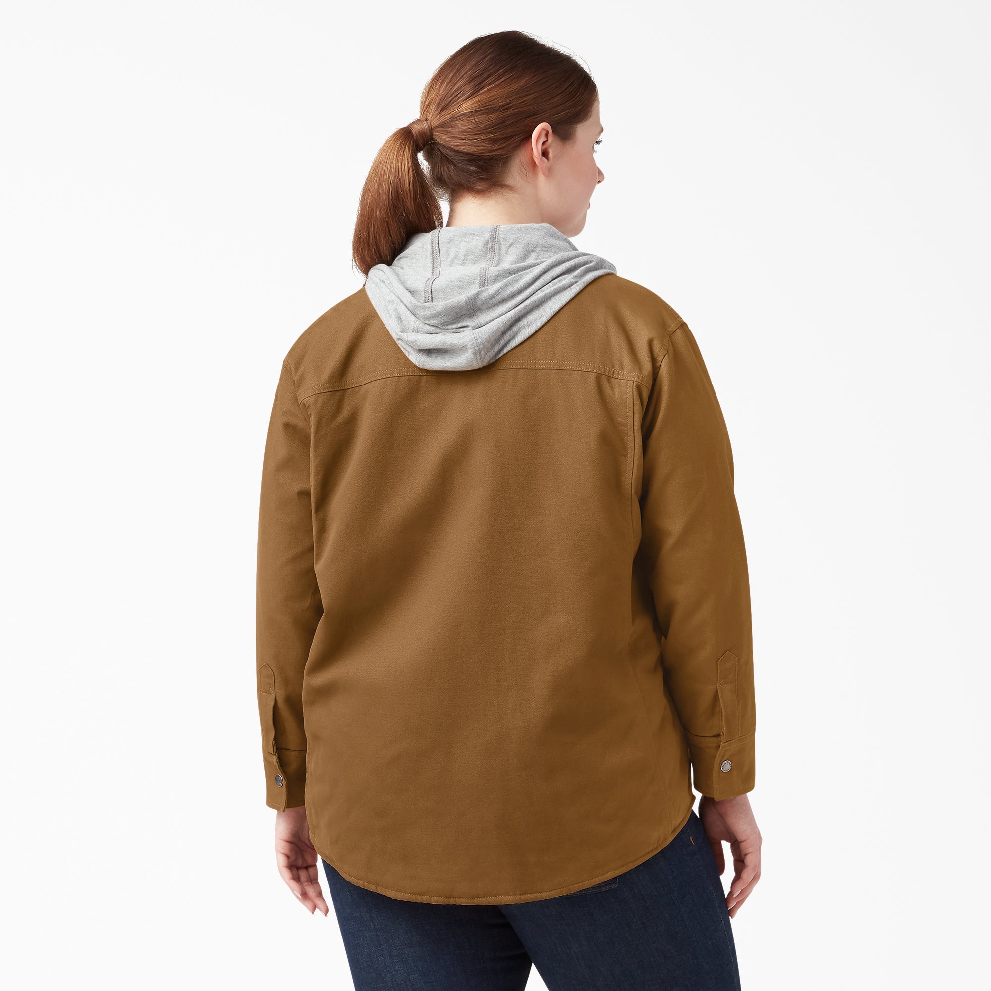 Women - Dickies Women's Plus Duck Hooded Shirt Jacket