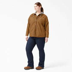 Women - Dickies Women's Plus Duck Hooded Shirt Jacket