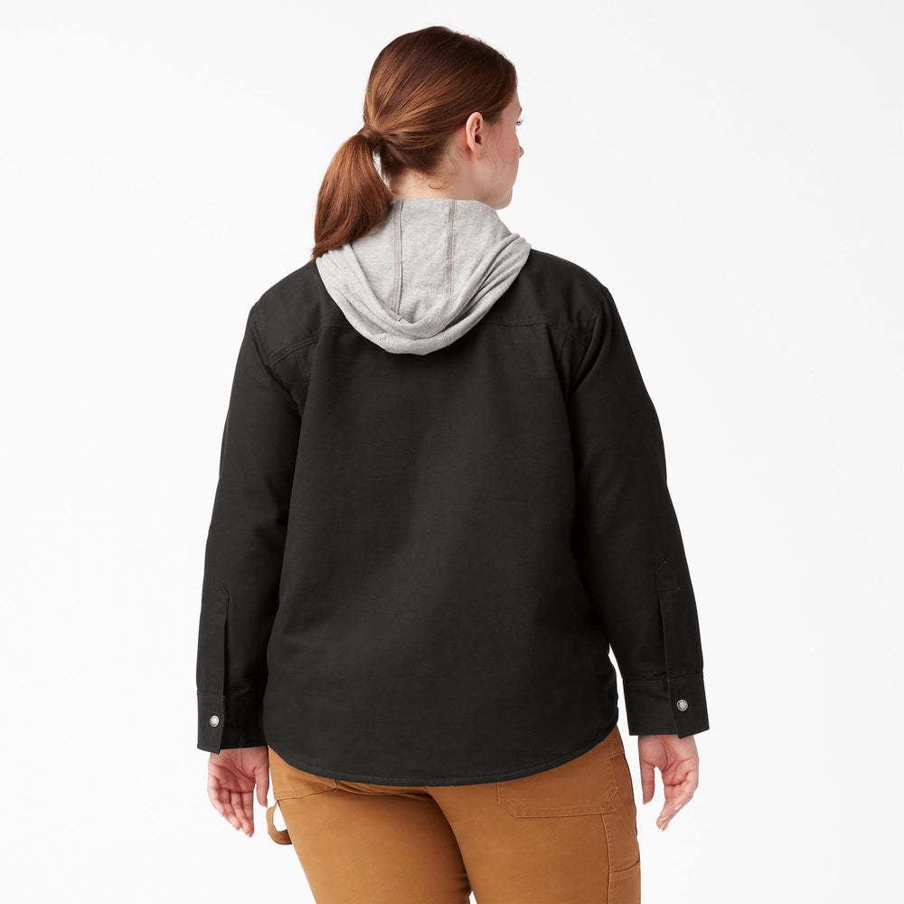 Women|Sale - Dickies Women's Plus Duck Hooded Shirt Jacket