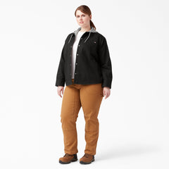 Women|Sale - Dickies Women's Plus Duck Hooded Shirt Jacket