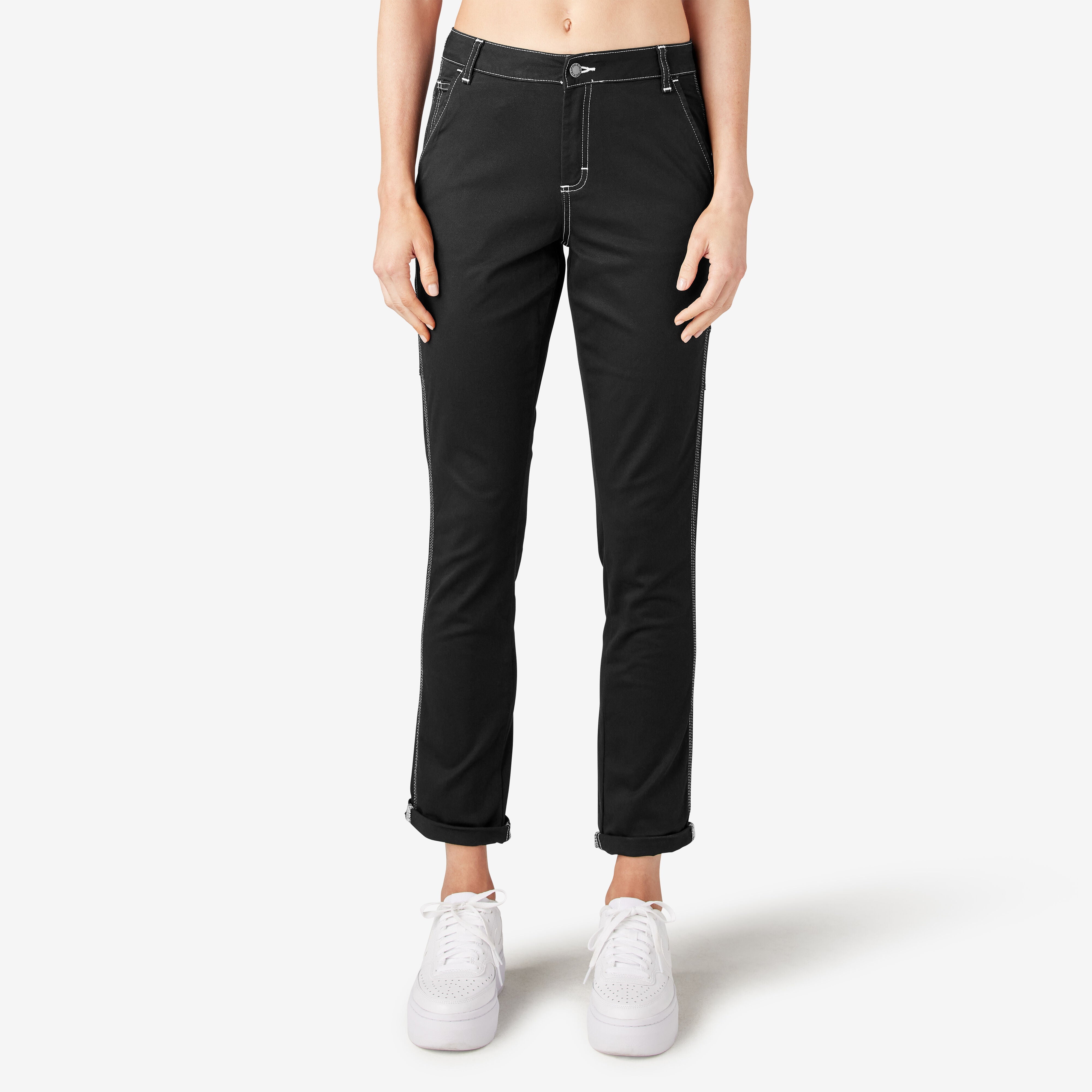Women - Dickies Women's Slim Straight Fit Roll Hem Carpenter Pants
