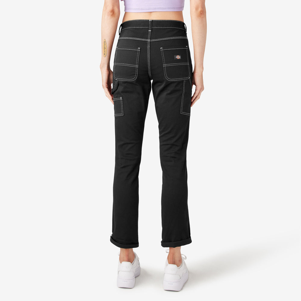 Women - Dickies Women's Slim Straight Fit Roll Hem Carpenter Pants