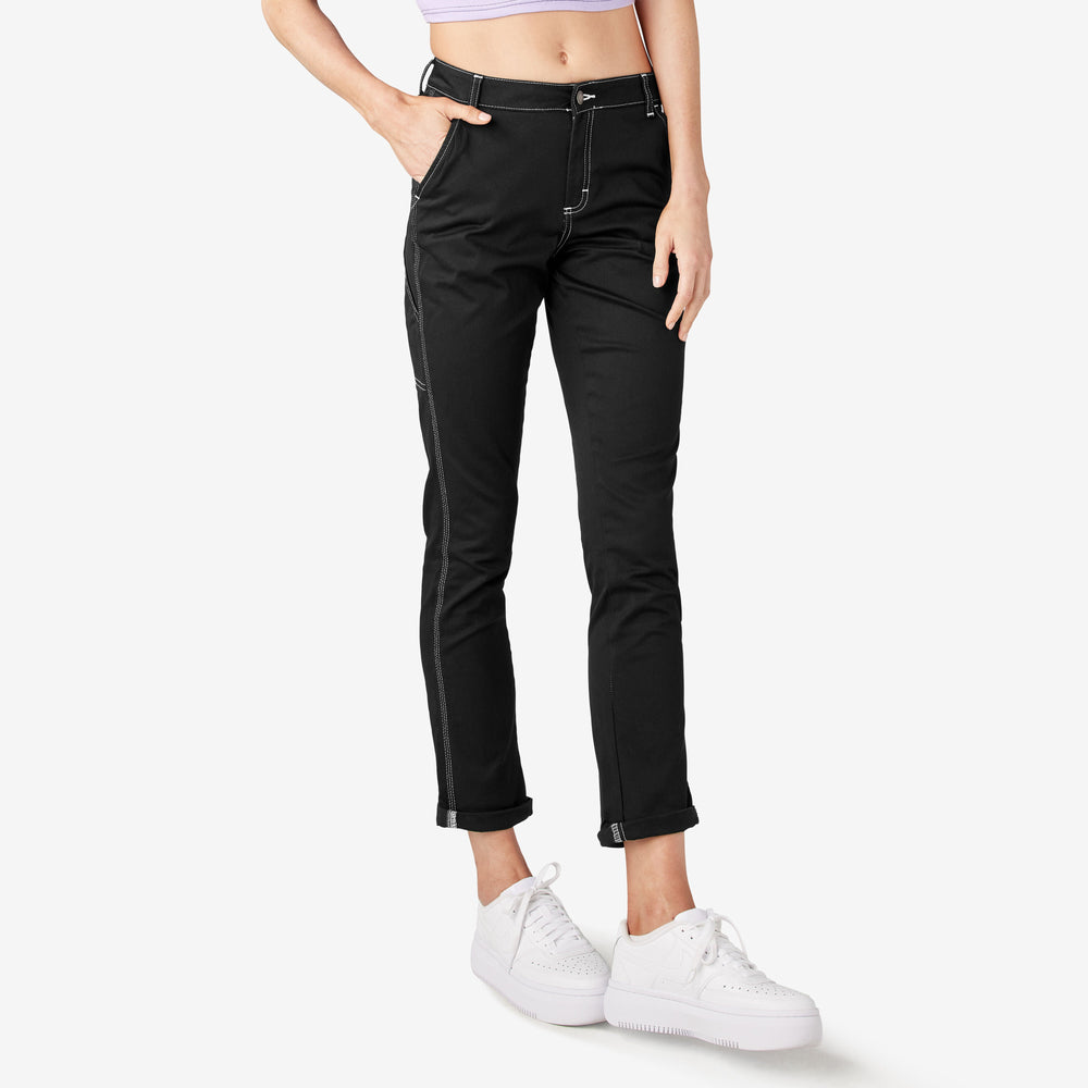 Women - Dickies Women's Slim Straight Fit Roll Hem Carpenter Pants