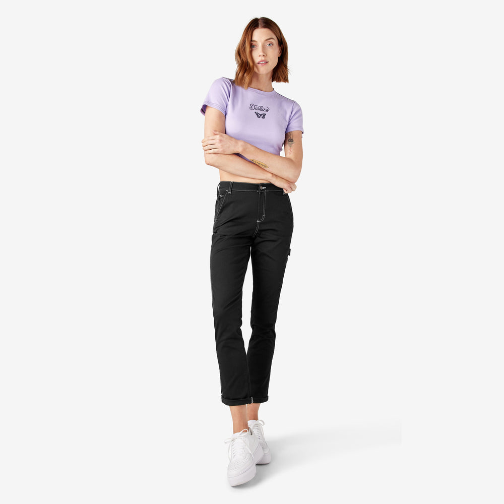 Women - Dickies Women's Slim Straight Fit Roll Hem Carpenter Pants