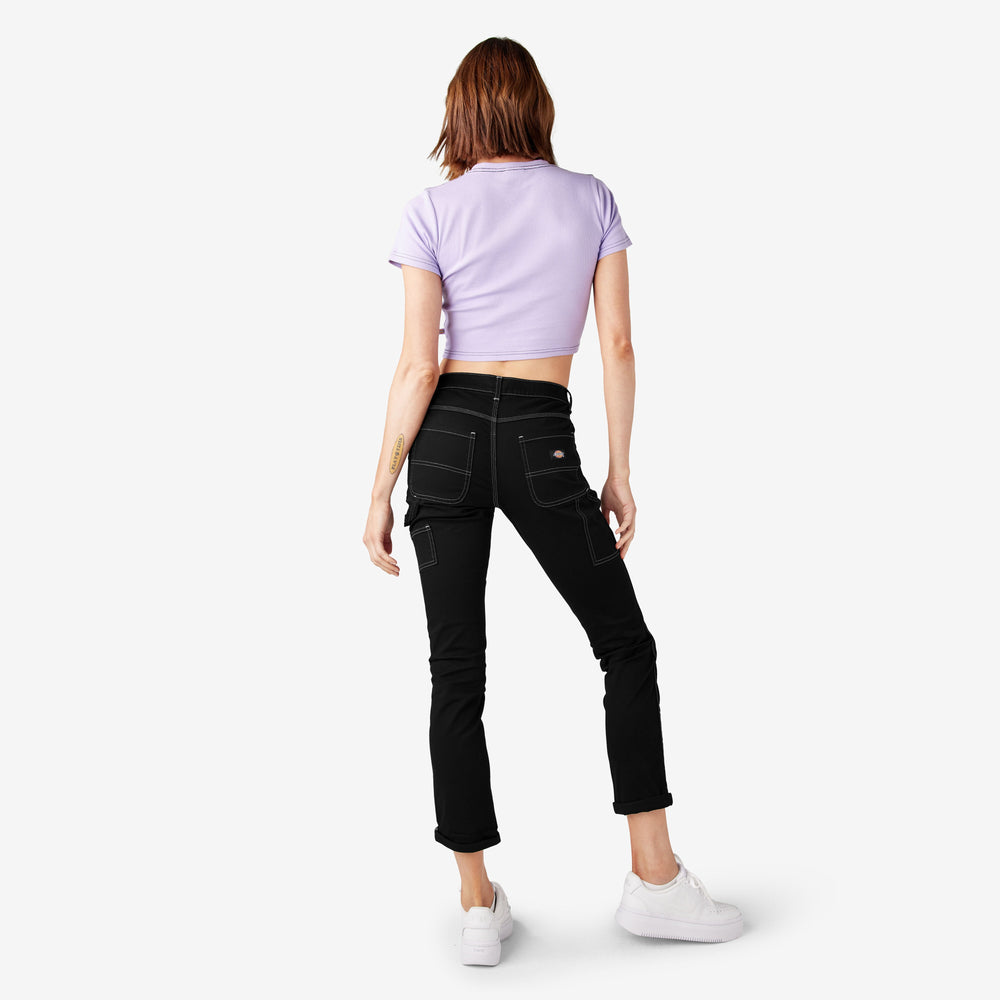 Women - Dickies Women's Slim Straight Fit Roll Hem Carpenter Pants