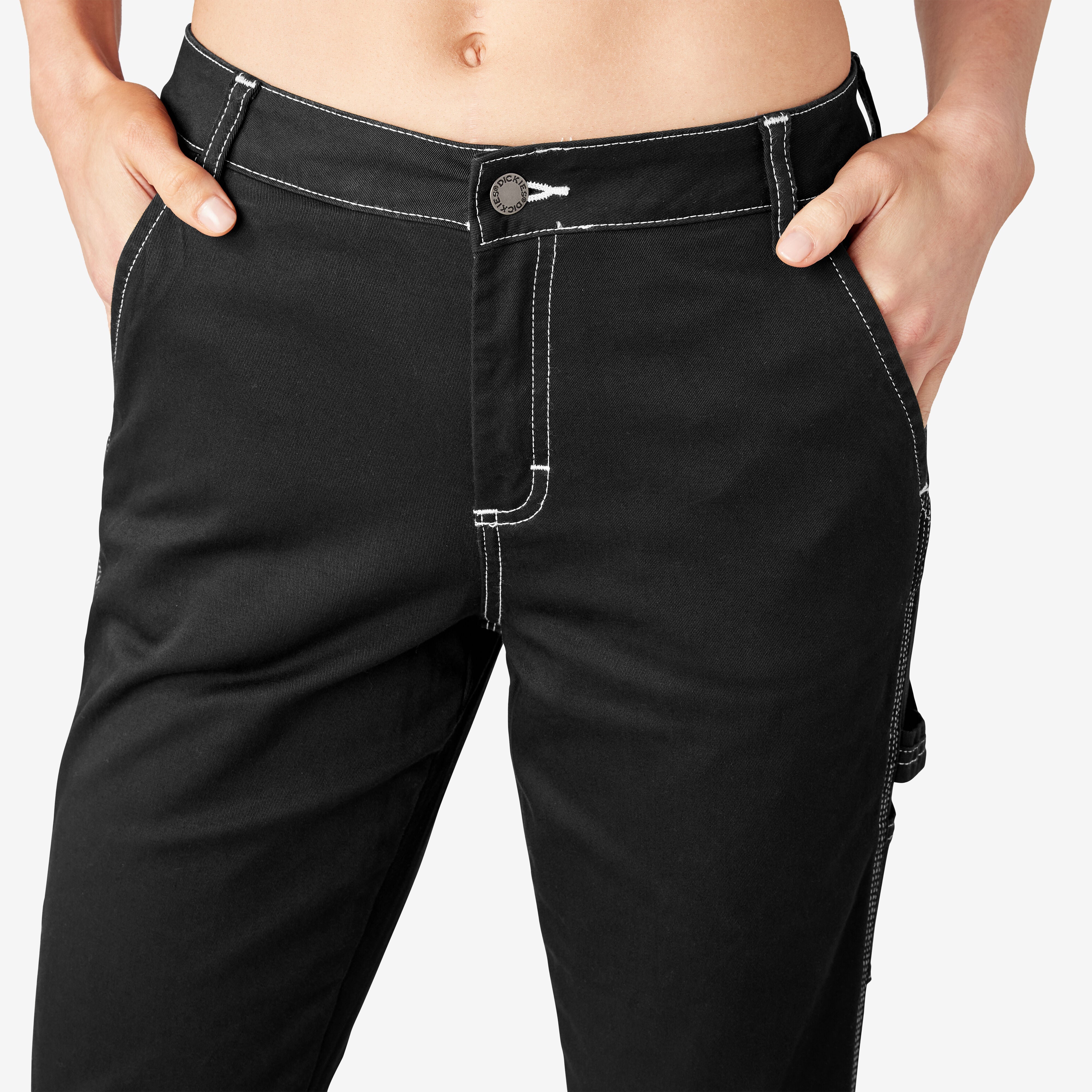 Women - Dickies Women's Slim Straight Fit Roll Hem Carpenter Pants