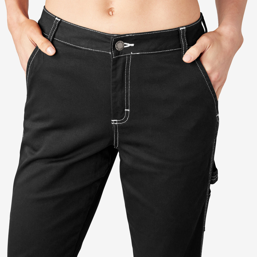 Women - Dickies Women's Slim Straight Fit Roll Hem Carpenter Pants
