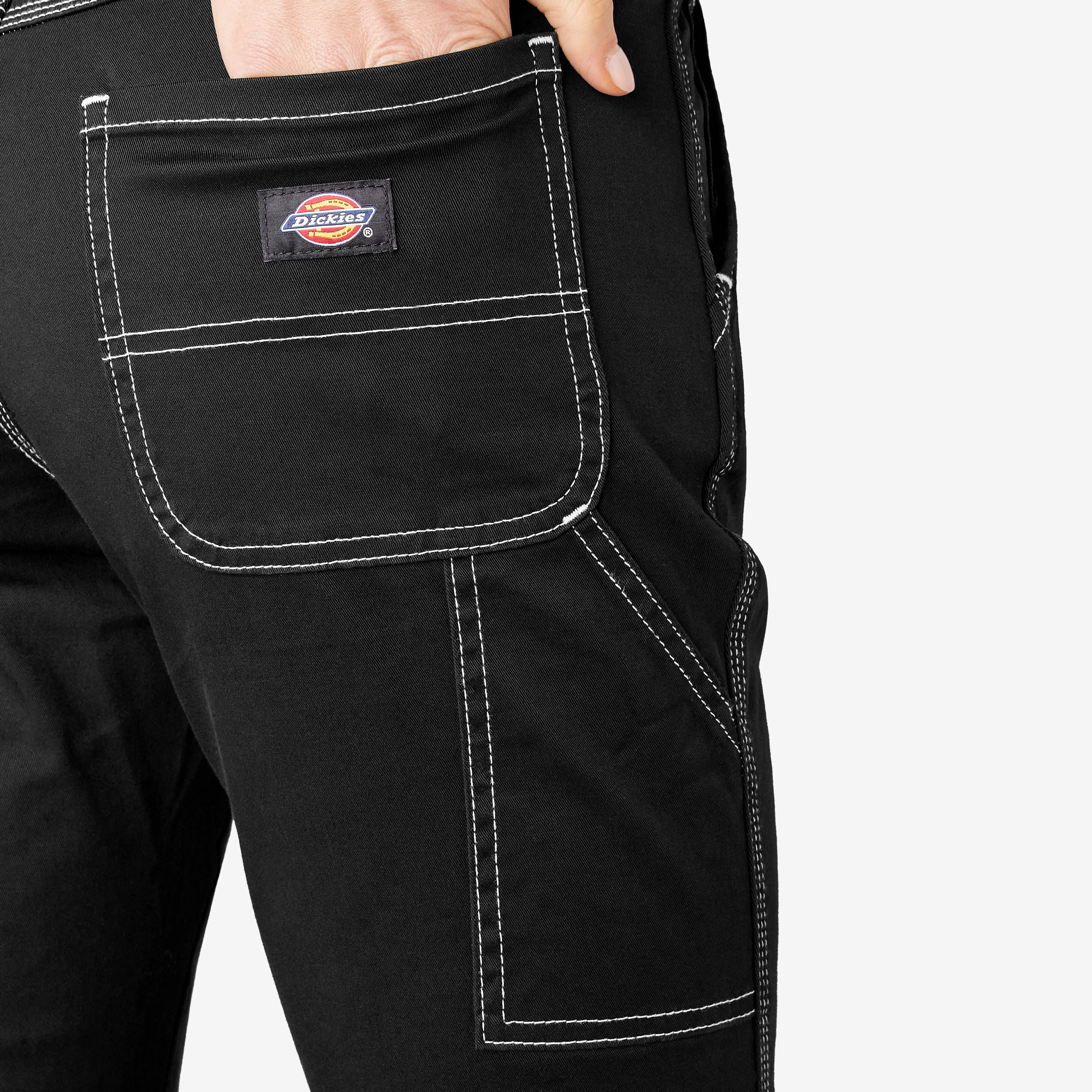 Women - Dickies Women's Slim Straight Fit Roll Hem Carpenter Pants