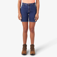 Women - Dickies Women’s Relaxed Fit Denim Carpenter Shorts, 7"